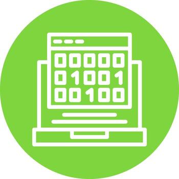 diseño de icono de vector de código binario