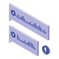 Articulation sound lesson icon isometric vector. Mouth speech vector