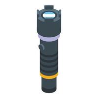 Self defense flasher icon isometric vector. Defend weapon vector