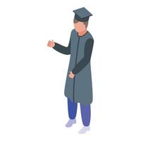 icono de graduación de estudiante vector isométrico. finanzas de la oficina