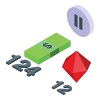 Game icon isometric vector. Arcade machine vector