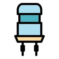 Power capacitor icon color outline vector