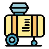 Car compressor icon color outline vector