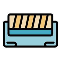 Textile production icon color outline vector