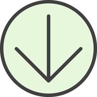 Arrow Circle Down Vector Icon Design