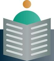 Book Reader Vector Icon Design