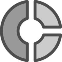 Donut Chart Vector Icon Design