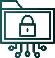 Data Encryption Vector Icon Design