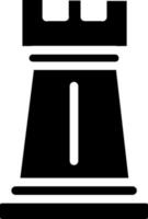 diseño de icono de vector de torre de ajedrez