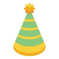 Cone cap icon isometric vector. Hat party vector