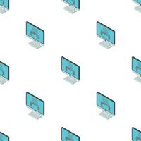 Print button on monitor pattern seamless vector