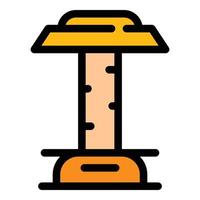 Plastic bird feeders icon color outline vector