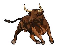 bull angry vector illustration isolated