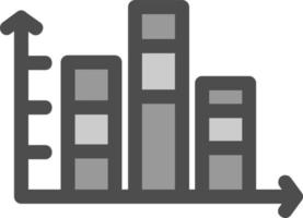 Stacked Bar Chart Vector Icon Design