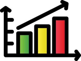 Escalating Bar Graph Vector Icon Design