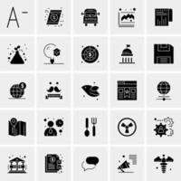 25 iconos de negocios universales vector ilustración de icono creativo para usar en proyectos relacionados con la web y dispositivos móviles