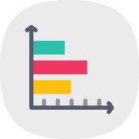 Horizontal Bar Chart Vector Icon Design