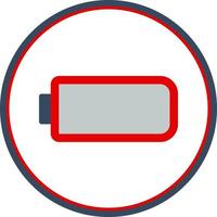 Battery Empty Vector Icon Design