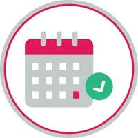 Calendar Times Vector Icon Design