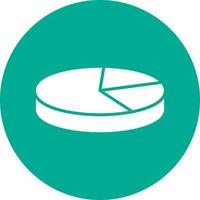 3D Pie Chart Vector Icon Design