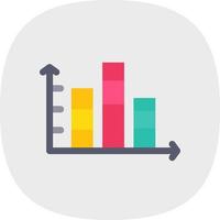 Stacked Bar Chart Vector Icon Design