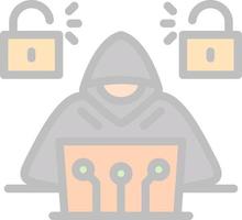 Cyber Attack Vector Icon Design