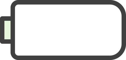 Battery Empty Vector Icon Design