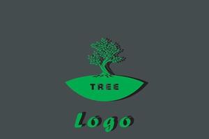 Green tree logo design 2023 vector