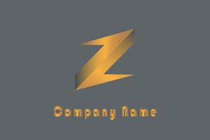 Branding identity corporate vector logo z design golden