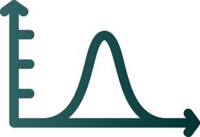 curva de campana en el diseño de iconos de vectores gráficos