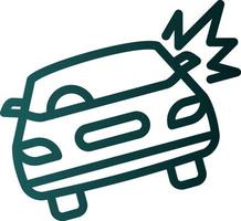 diseño de icono de vector de accidente de coche