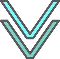 Angle Double Down Vector Icon Design