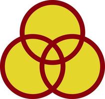 Venn Diagram Vector Icon Design