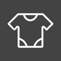 Baby Shirt Line Inverted Icon vector