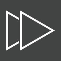 Forward Line Inverted Icon vector