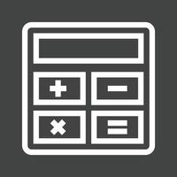 Calculator Line Inverted Icon vector