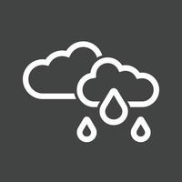Light Rain Line Inverted Icon vector
