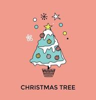 Trendy Christmas Tree vector