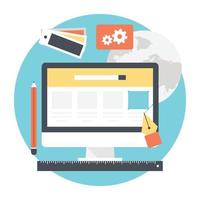 Trendy Content Management vector