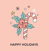 Trendy Happy Holiday vector