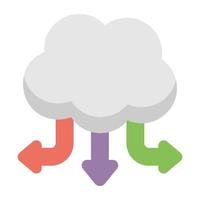 Trendy Cloud Network vector