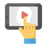 Trendy Video Tutorial vector