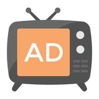 conceptos de publicidad televisiva vector