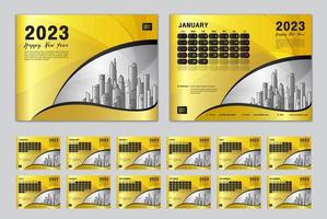 Set Desk calendar 2023 Style-25 vector