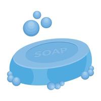 Trendy Bathing Soap vector