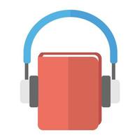 conceptos de audiolibros de moda vector