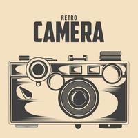 Ilustración de vector de cámara de fotografía retro