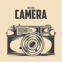 Ilustración de vector de cámara de fotografía retro