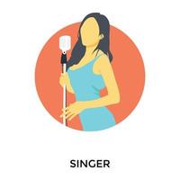 conceptos de cantante de moda vector