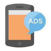 Trendy Mobile Advertising vector